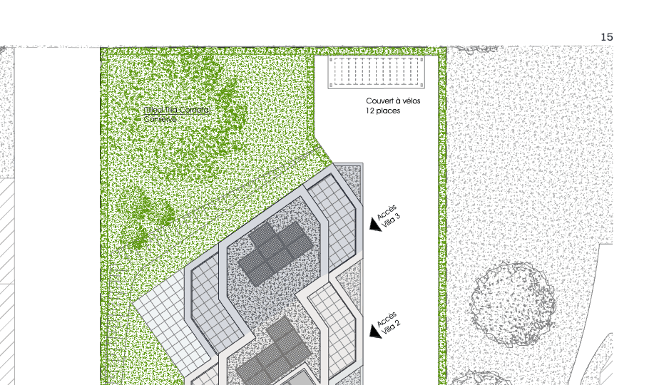 Plan de situation des trois villas